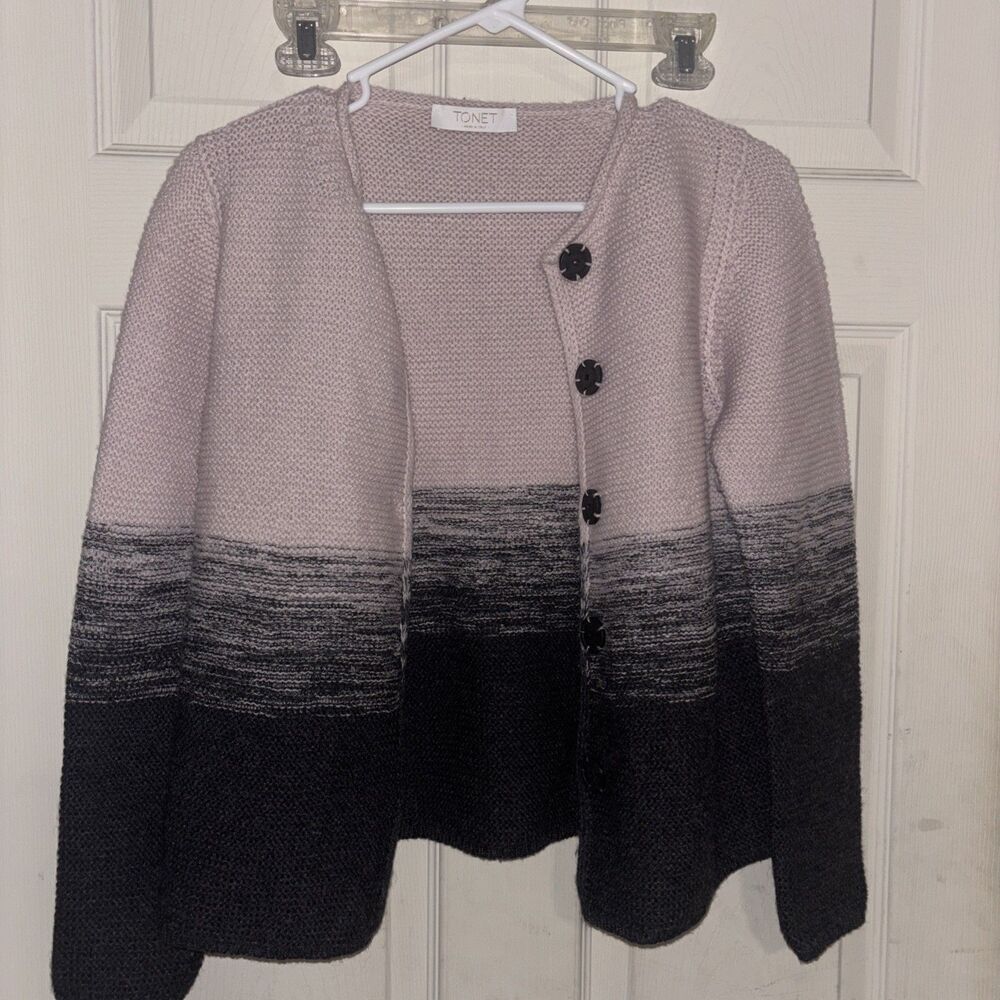 TONET Cardigan Sweater  Merino Wool Silk Cashmere  Size 40